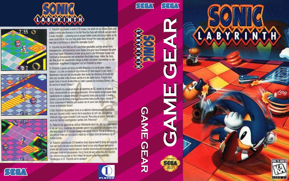  Sonic Labyrinth - Sega Game Gear : Video Games