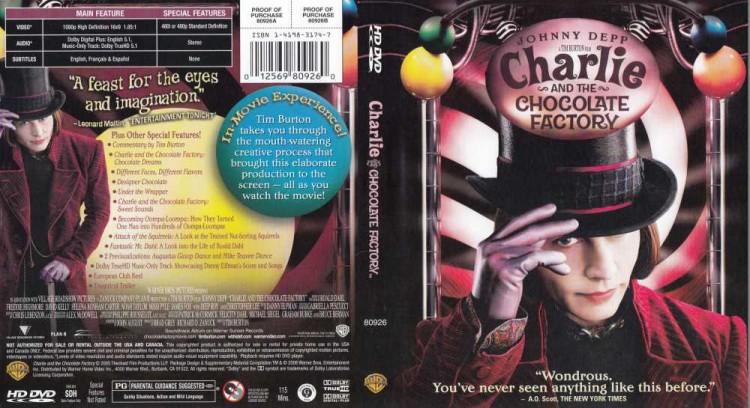 Charlie and the Chocolate Factory - HD DVD Movies | VideoGameX