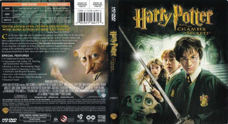 Harry Potter Chamber of Secrets - HD DVD Movies | VideoGameX