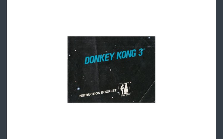 Donkey Kong 3 Nintendo Instruction Manual - Manuals | VideoGameX