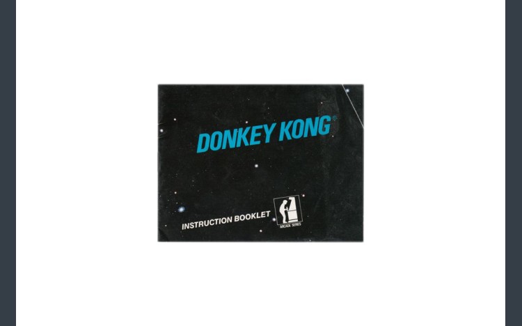 Donkey Kong Nintendo Instruction Manual - Manuals | VideoGameX