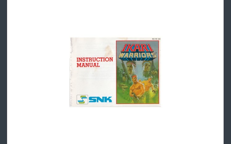 Ikari Warriors Nintendo Instruction Manual - Manuals | VideoGameX