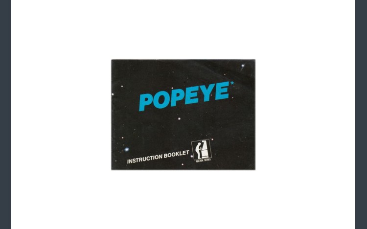 Popeye Nintendo Instruction Manual - Manuals | VideoGameX
