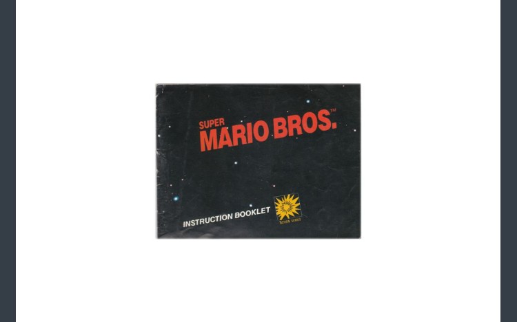 Super Mario Bros. Nintendo Instruction Manual - Manuals | VideoGameX