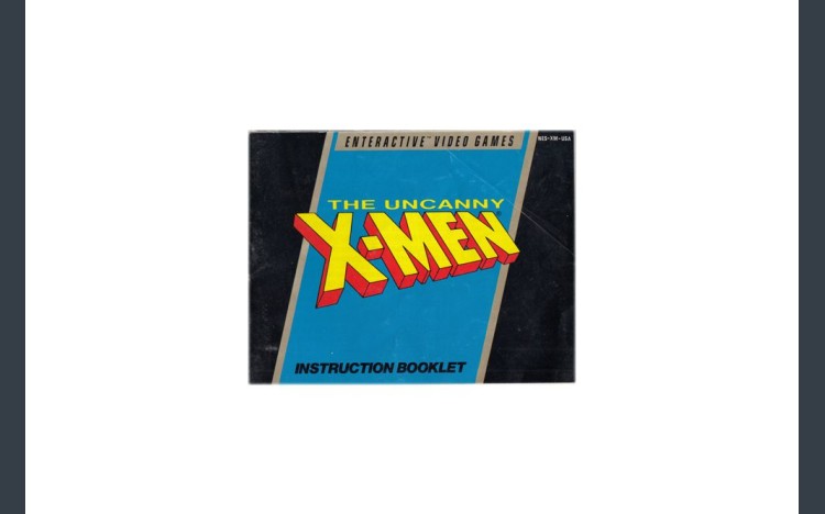 Uncanny X-Men Nintendo Instruction Manual - Manuals | VideoGameX