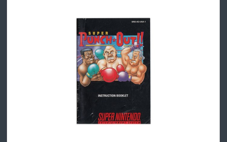 Super Punch Out!! Super Nintendo Instruction Manual - Manuals | VideoGameX