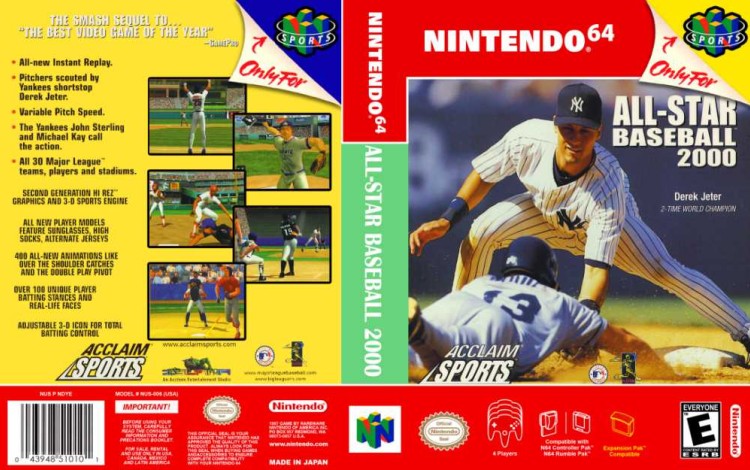 All-Star Baseball 2000 - Nintendo 64 | VideoGameX