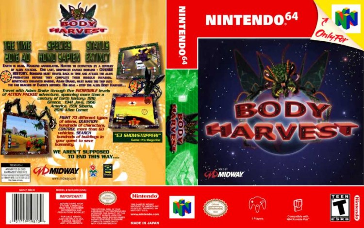 Body Harvest - Nintendo 64 | VideoGameX