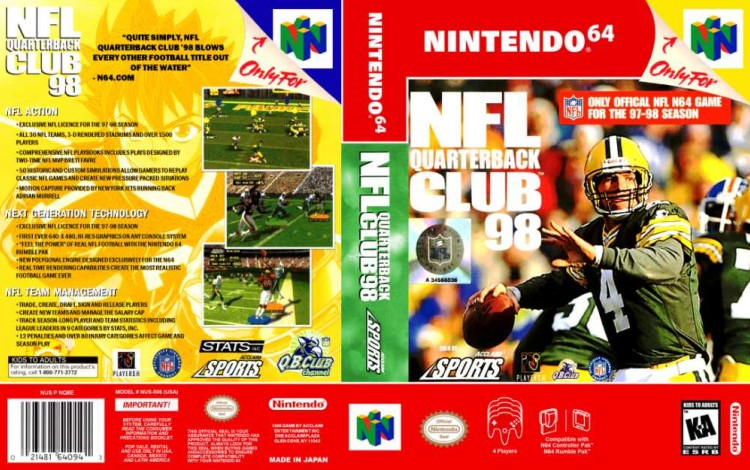 NFL Quarterback Club '98 - Nintendo 64 | VideoGameX