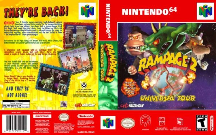 Rampage 2: Universal Tour - Nintendo 64 | VideoGameX