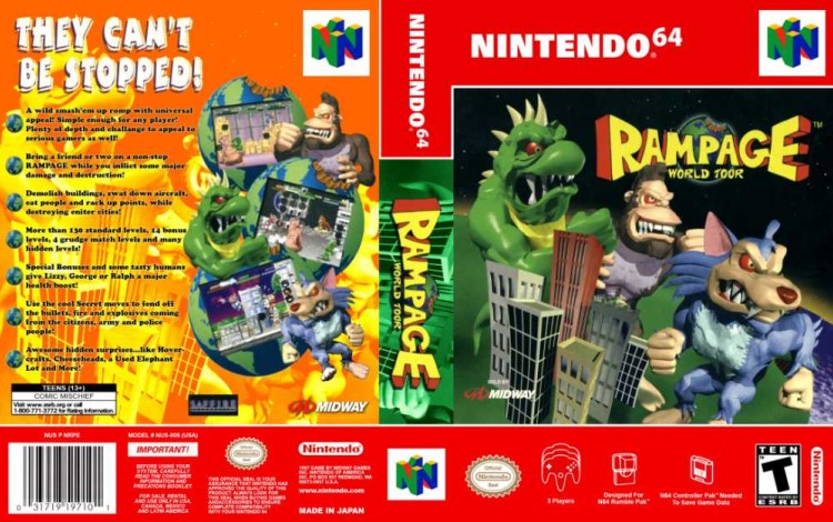 Rampage: World Tour - Nintendo 64 | VideoGameX