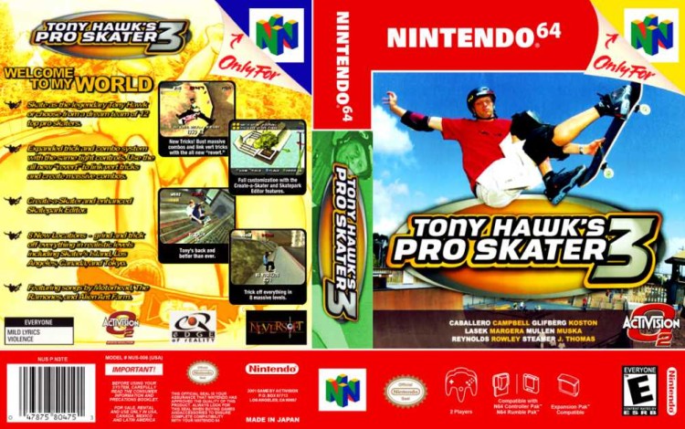 Tony Hawk's Pro Skater 3 - Nintendo 64 | VideoGameX