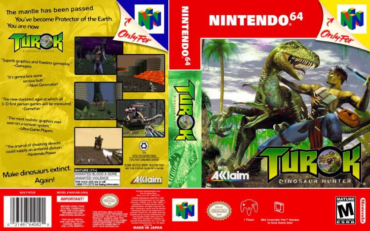Turok Dinosaur Hunter Nintendo Videogamex