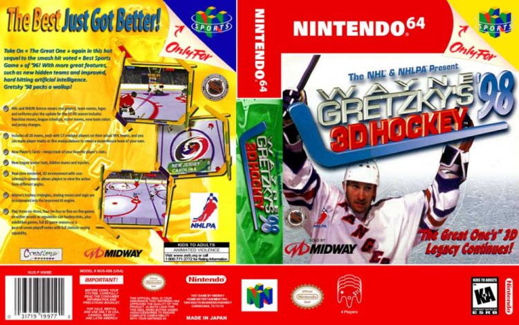 Wayne Gretzky's 3D Hockey '98 - Nintendo 64 | VideoGameX