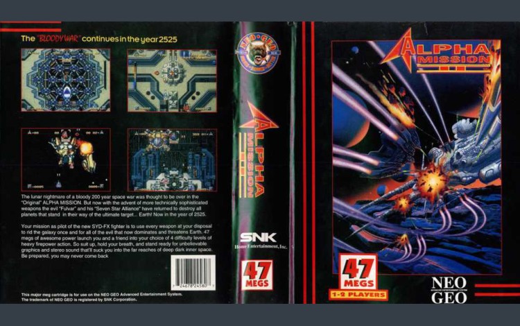 Alpha Mission II - Neo Geo AES | VideoGameX