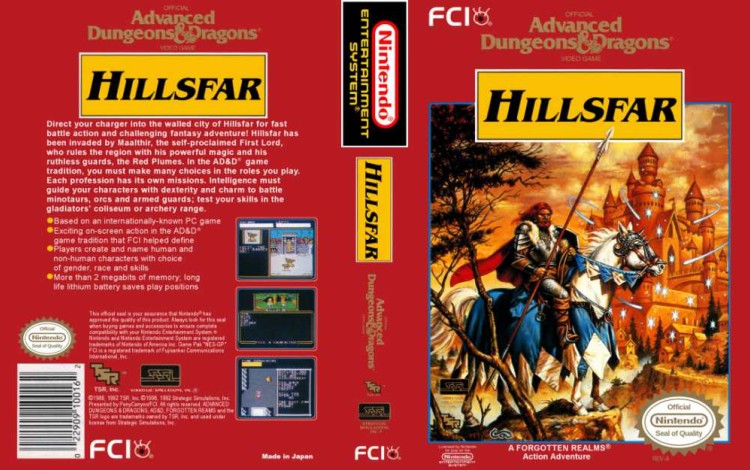 Advanced Dungeons & Dragons: Hillsfar - Nintendo NES | VideoGameX