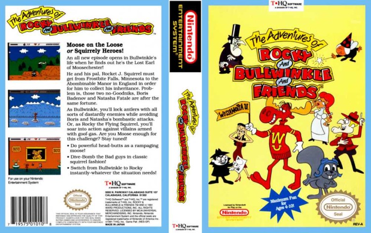 Adventures of Rocky and Bullwinkle and Friends - Nintendo NES | VideoGameX