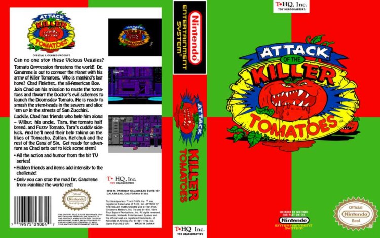 Attack of the Killer Tomatoes - Nintendo NES | VideoGameX