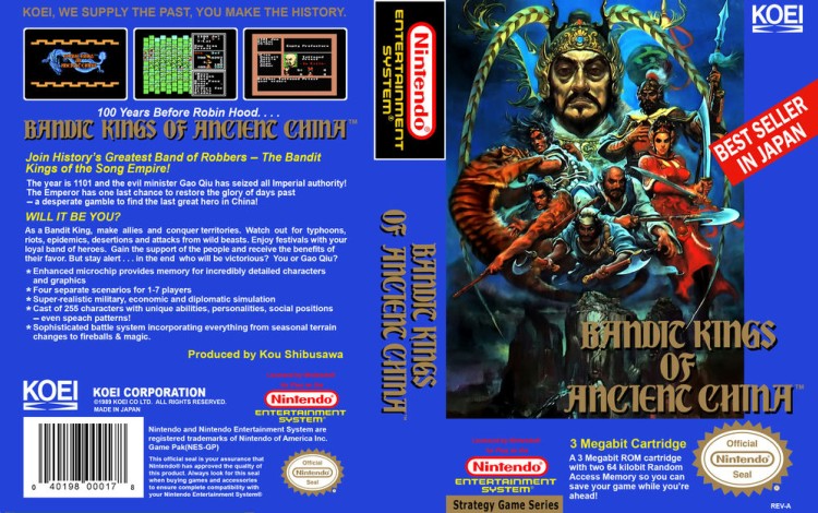 Bandit Kings of Ancient China - Nintendo NES | VideoGameX