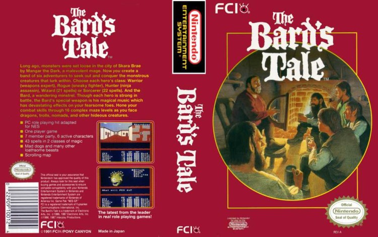 Bard's Tale - Nintendo NES | VideoGameX