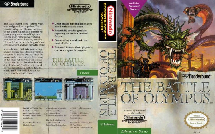 Battle of Olympus - Nintendo NES | VideoGameX