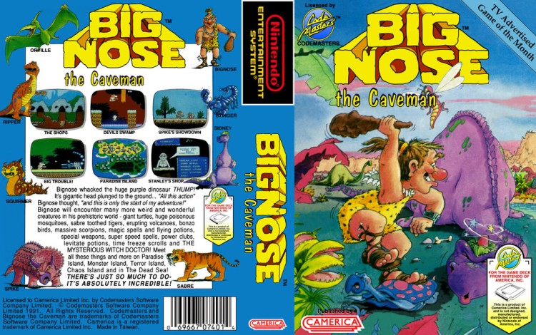 Bignose the Caveman - Nintendo NES | VideoGameX