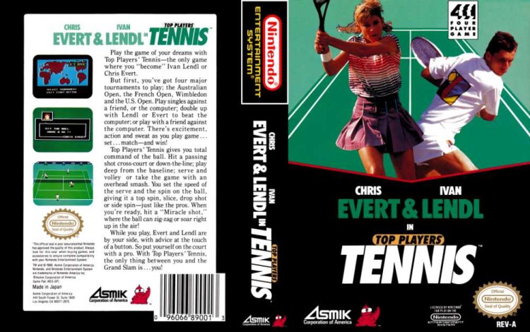 Chris Evert & Ivan Lendl in: Top Players' Tennis - Nintendo NES | VideoGameX