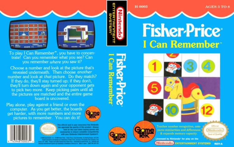 Fisher Price: I Can Remember - Nintendo NES | VideoGameX