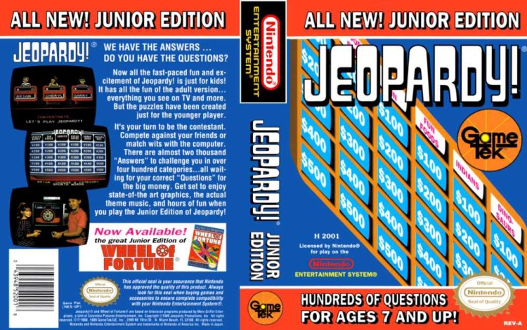 Jeopardy! Jr. Edition - Nintendo NES | VideoGameX