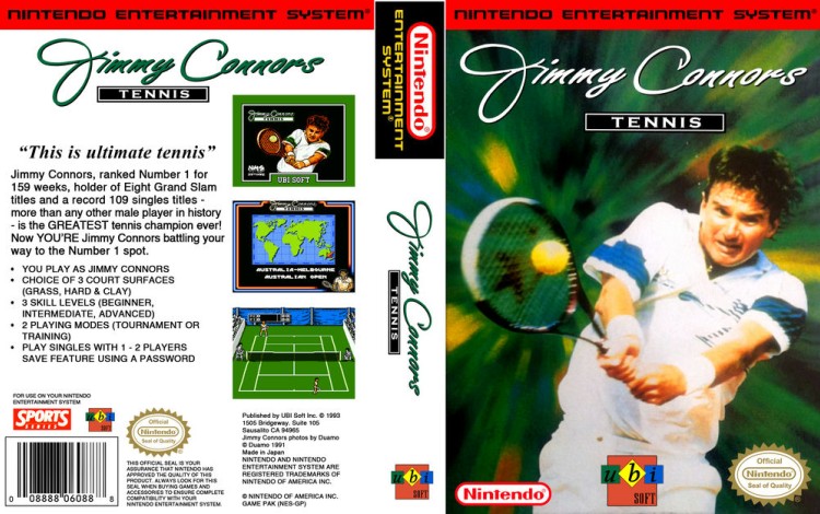 Jimmy Connors Tennis - Nintendo NES | VideoGameX
