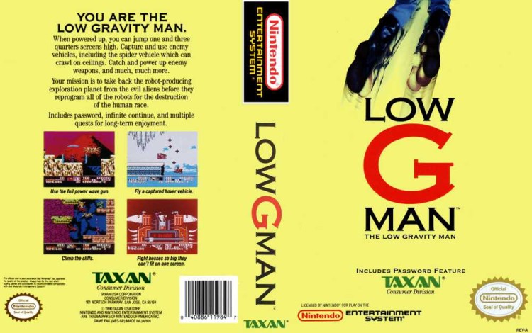 Low G Man: The Low Gravity Man - Nintendo NES | VideoGameX