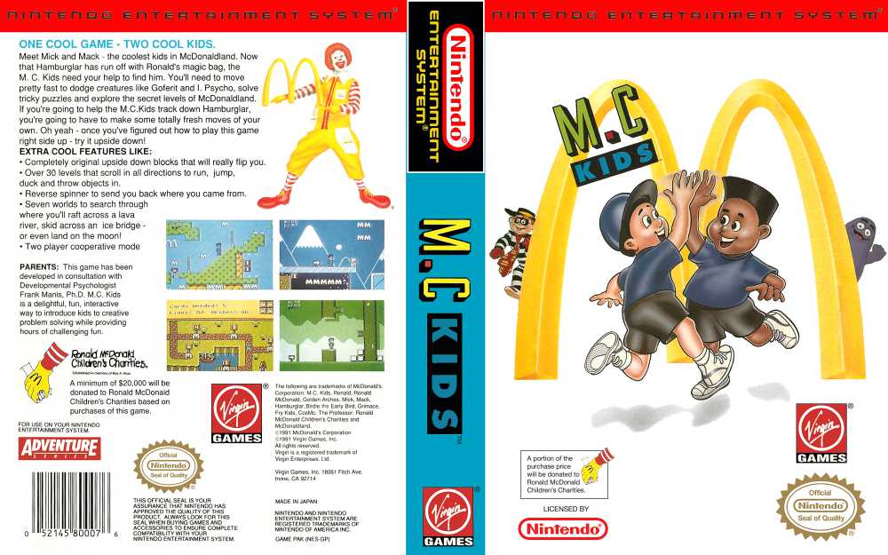 M.C. Kids, an early sponsored game