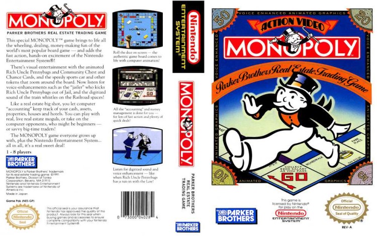 Monopoly - Nintendo NES | VideoGameX