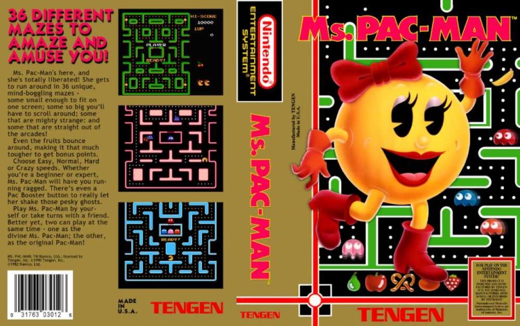Ms. Pac-Man [Unlicensed] [Co-Op Version] - Nintendo NES | VideoGameX