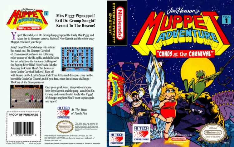 Muppet Adventure: Chaos at the Carnival, Jim Henson's - Nintendo NES | VideoGameX