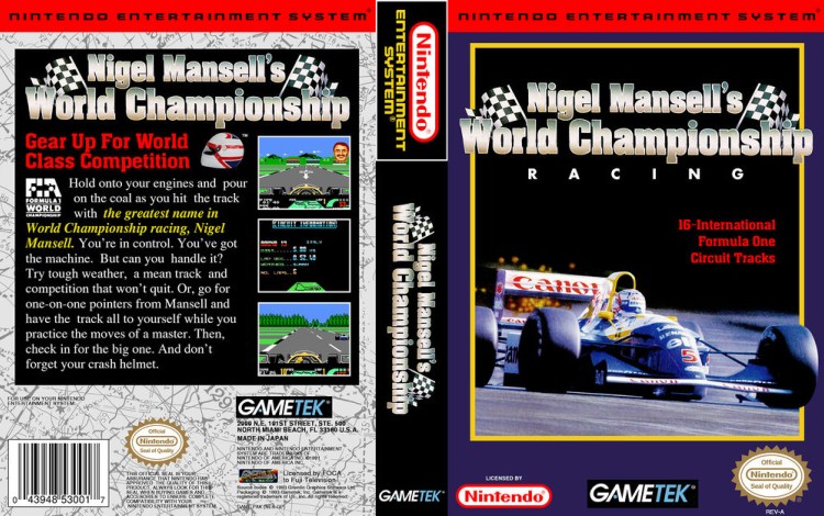 World Championship Racing, Nigel Mansell's - Nintendo NES | VideoGameX