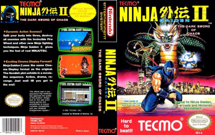 Ninja Gaiden II: The Dark Sword of Chaos - Nintendo NES | VideoGameX