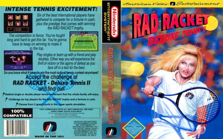 Rad Racket Deluxe Tennis II - Nintendo NES | VideoGameX