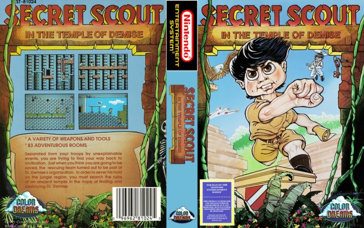 Secret Scout in the Temple of Demise: Black Cartridge - Nintendo NES | VideoGameX