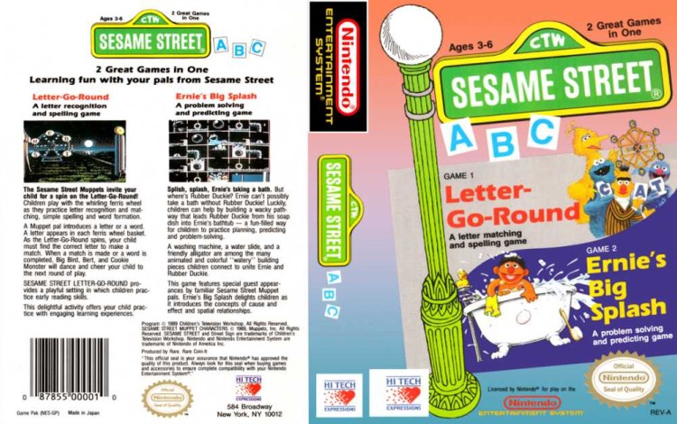 Sesame Street ABC - Nintendo NES | VideoGameX