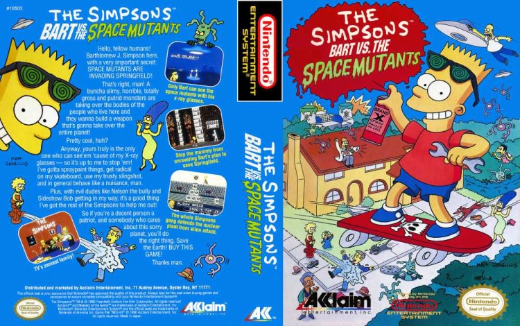 Simpsons: Bart vs. the Space Mutants - Nintendo NES | VideoGameX