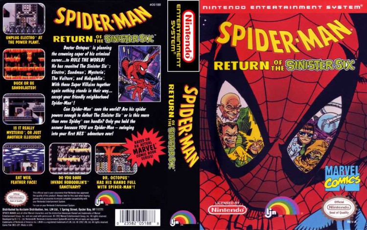Spider-Man: Return of the Sinister Six - Nintendo NES | VideoGameX