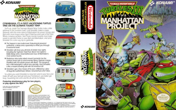 TMNT III: Manhattan Project - Nintendo NES | VideoGameX