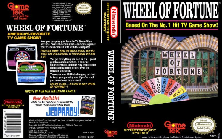 Wheel of Fortune - Nintendo NES | VideoGameX