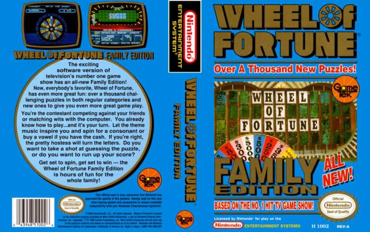Wheel of Fortune: Family Edition - Nintendo NES | VideoGameX