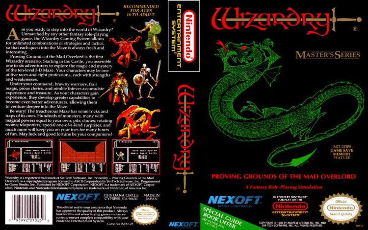 Wizardry: Proving Grounds of the Mad Overlord - Nintendo NES | VideoGameX