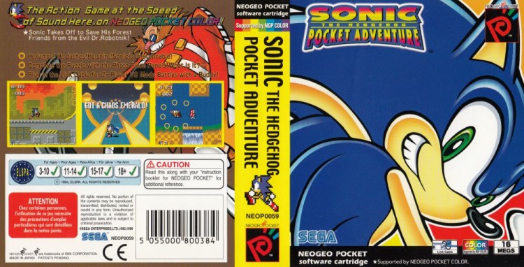 Sonic the Hedgehog: Pocket Adventure [Euro Edition] [Complete] - Neo Geo Pocket | VideoGameX