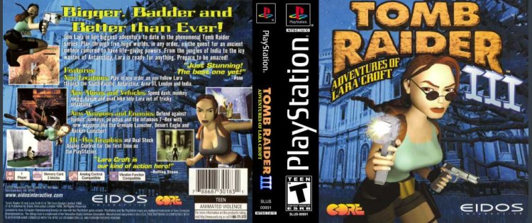 Tomb Raider III: Adventures of Lara Croft - PlayStation | VideoGameX