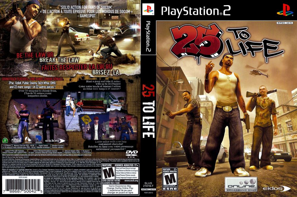 Techglow 25 to life FULL GAME PLAYSTATION 2 in dvd video game