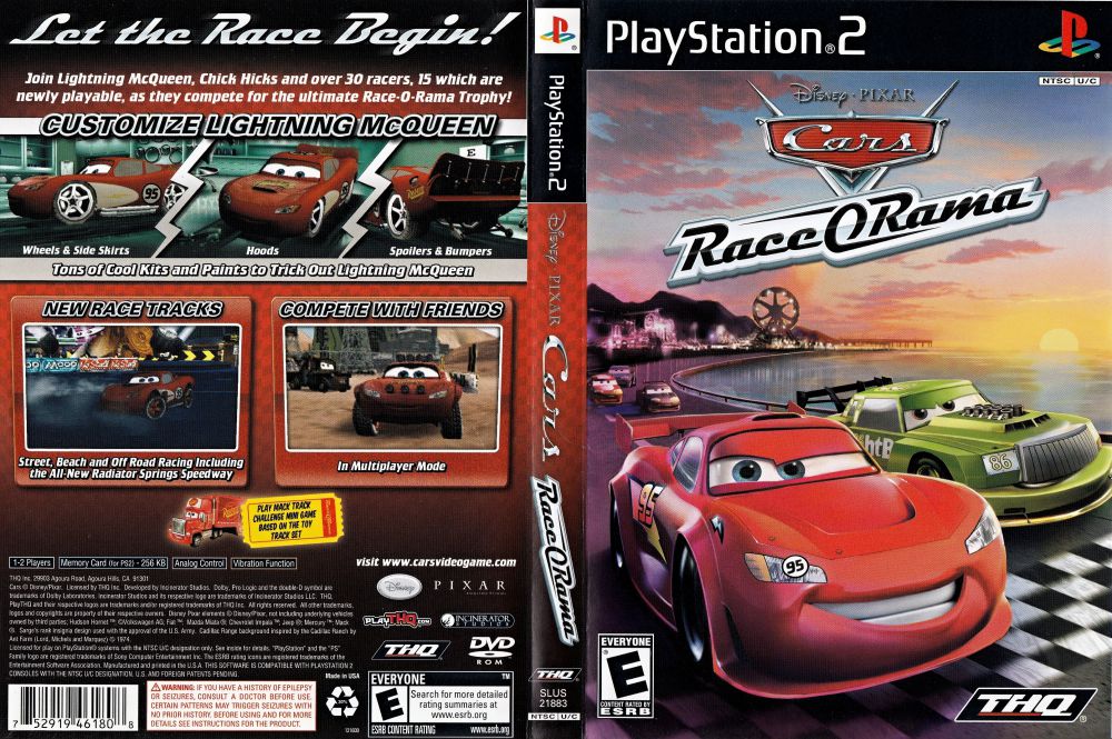 Revivendo a Nostalgia Do PS2: Cars Race O-Rama DVD ISO RIPADO PS2